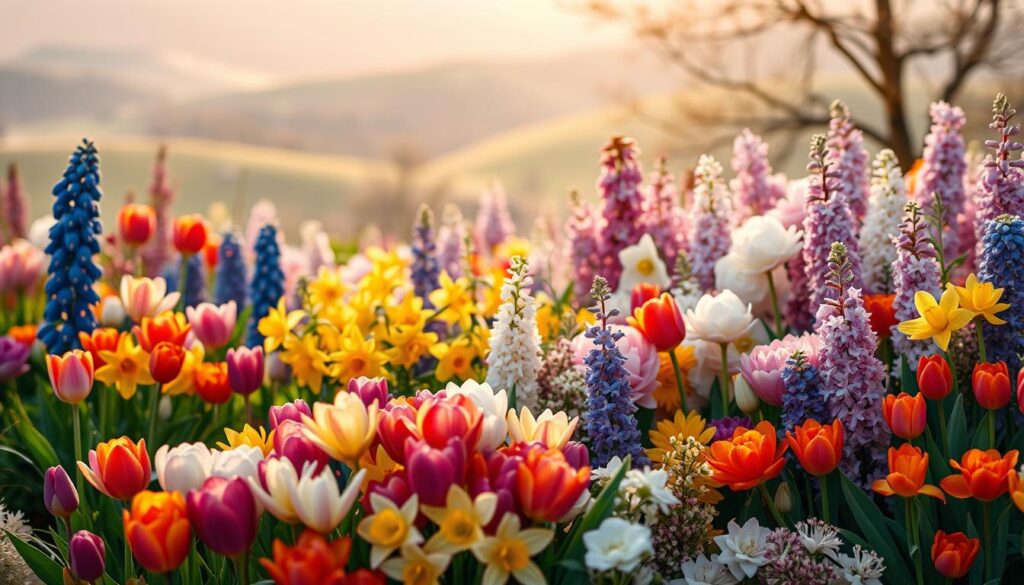 diverse seasonal blooms
